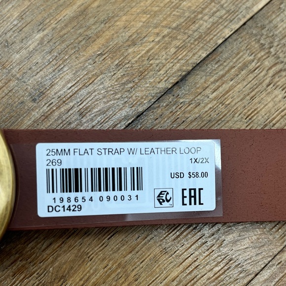 Frye leather belt. 1x-2x. NWT. - Picture 3 of 4